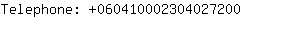 Telephone: 06041000230402....