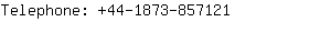 Telephone: 44-1873-85....