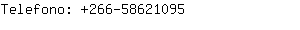 Telefono: 266-5862....