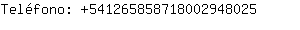 Telfono: 54126585871800294....