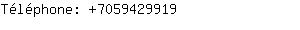 Téléphone: 705942....