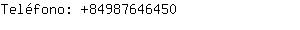 Teléfono: 8498764....