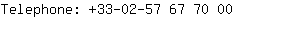 Telephone: 33-02-57 67 7....