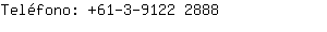 Teléfono: 61-3-9122 ....