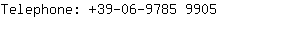 Telephone: 39-06-9785 ....