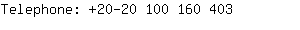 Telephone: 20-20 100 160....