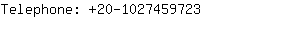 Telephone: 20-102745....