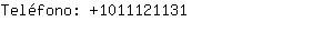 Teléfono: 101112....