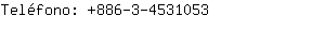 Teléfono: 886-3-453....