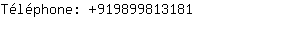 Téléphone: 91989981....