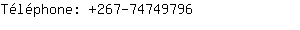 Téléphone: 267-7474....