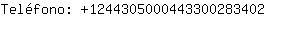 Telfono: 124430500044330028....