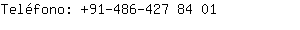 Telfono: 91-486-427 8....