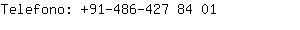 Telefono: 91-486-427 8....