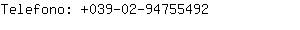 Telefono: 039-02-9475....