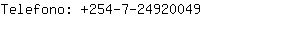 Telefono: 254-7-2492....