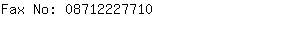 Fax No: 0871222....