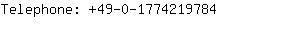 Telephone: 49-0-177421....