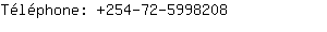 Tlphone: 254-72-599....