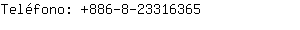Teléfono: 886-8-2331....