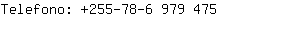 Telefono: 255-78-6 979....