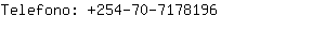 Telefono: 254-70-717....