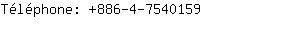 Tlphone: 886-4-754....