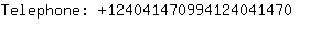 Telephone: 12404147099412404....