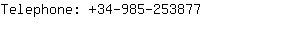 Telephone: 34-985-25....