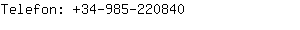 Telefon: 34-985-22....