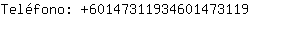 Telfono: 6014731193460147....