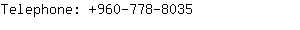 Telephone: 960-778-....