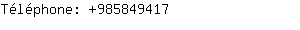 Téléphone: 98584....