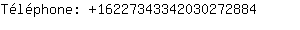 Téléphone: 1622734334203027....