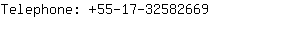 Telephone: 55-17-3258....