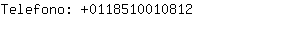 Telefono: 011851001....