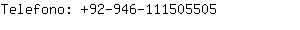 Telefono: 92-946-11150....