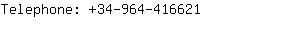 Telephone: 34-964-41....