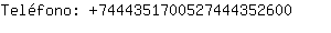 Telfono: 744435170052744435....