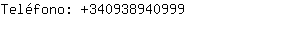 Teléfono: 34093894....
