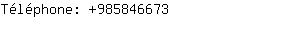 Téléphone: 98584....