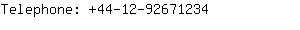 Telephone: 44-12-9267....