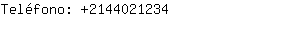 Teléfono: 214402....
