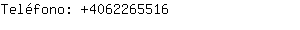 Teléfono: 406226....