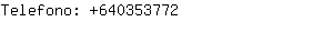 Telefono: 64035....