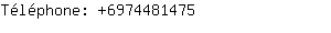 Téléphone: 697448....