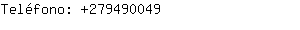 Teléfono: 27949....