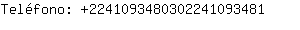 Teléfono: 224109348030224109....