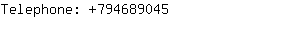 Telephone: 79468....