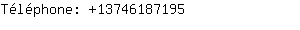 Téléphone: 1374618....